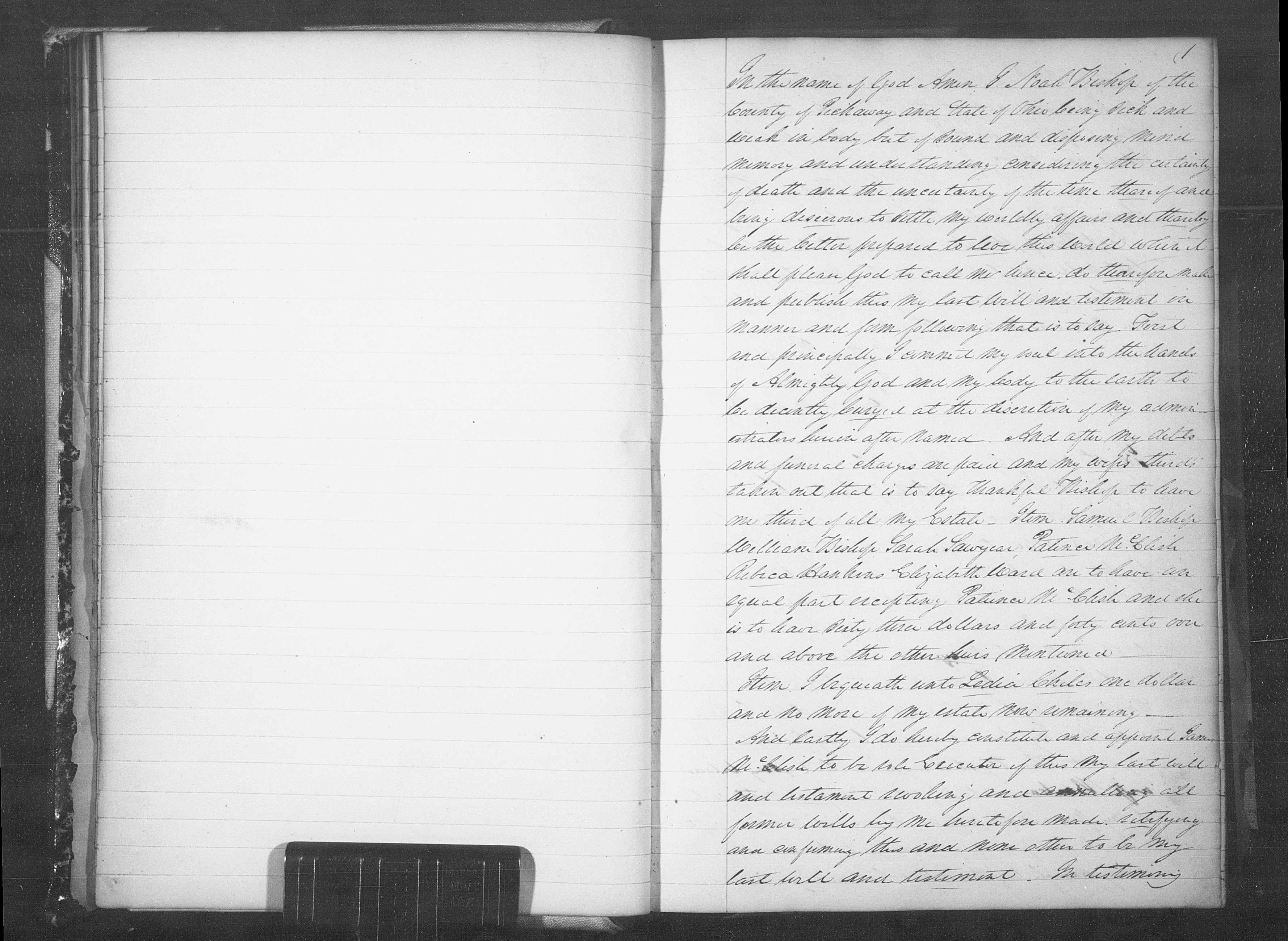 Noah Bishop will page 1