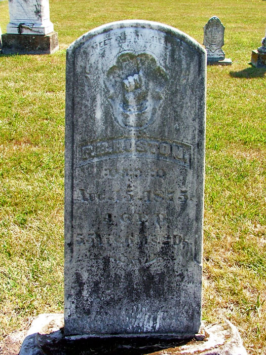 Philip Huston's tombstone