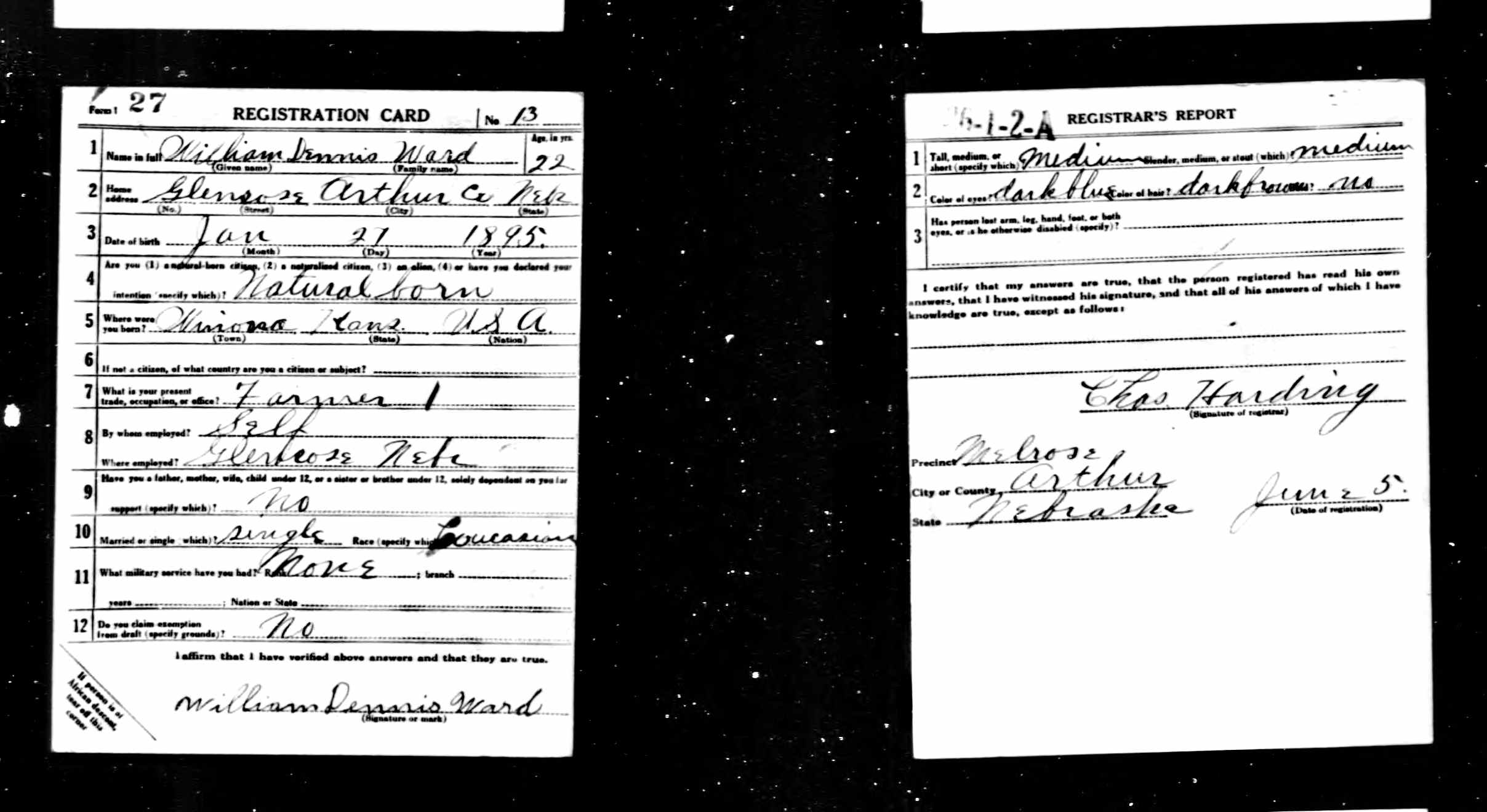 World War I Draft Registration Cards, 1917-1918